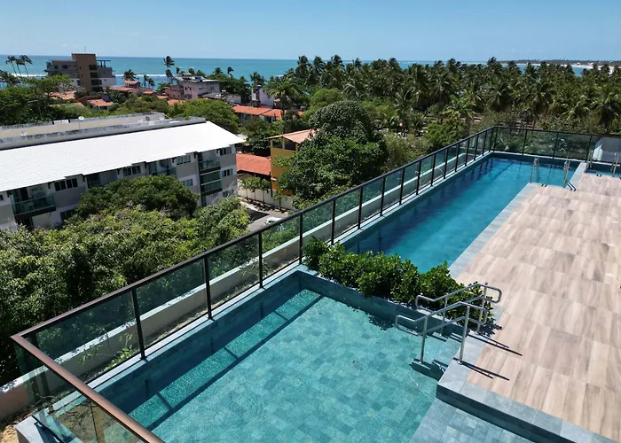 Flat Beijupirá Exclusive com piscina no centro de Porto de Galinhas